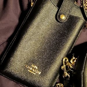 Coach Phone Crossbody with chain